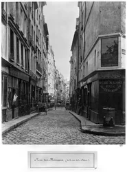 Rue des Moineaux, von Rue des Orties, Paris, 1858-78